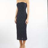 Abito Blu in pizzo cloquè LUCIANA 1 MAX MARA STUDIO 