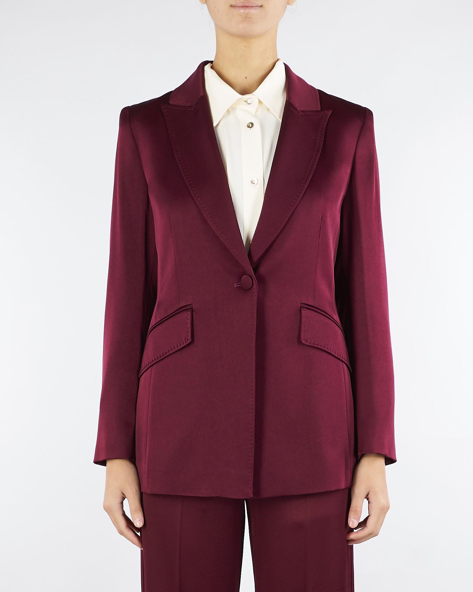 Giacca Bordeaux in satin COGNAC 1 MARELLA 