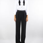 Tuta Bianco-Nero in popeline e crêpe leggero TU05656E2 221 ELISABETTA FRANCHI 