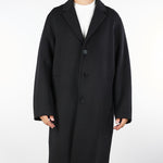 Cappotto Nero oversize in pura lana B6F0022 99 AMARANTO 