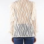 Camicia Panna in pizzo con rouches ACT15175CA0602 3 ACTUALEE 