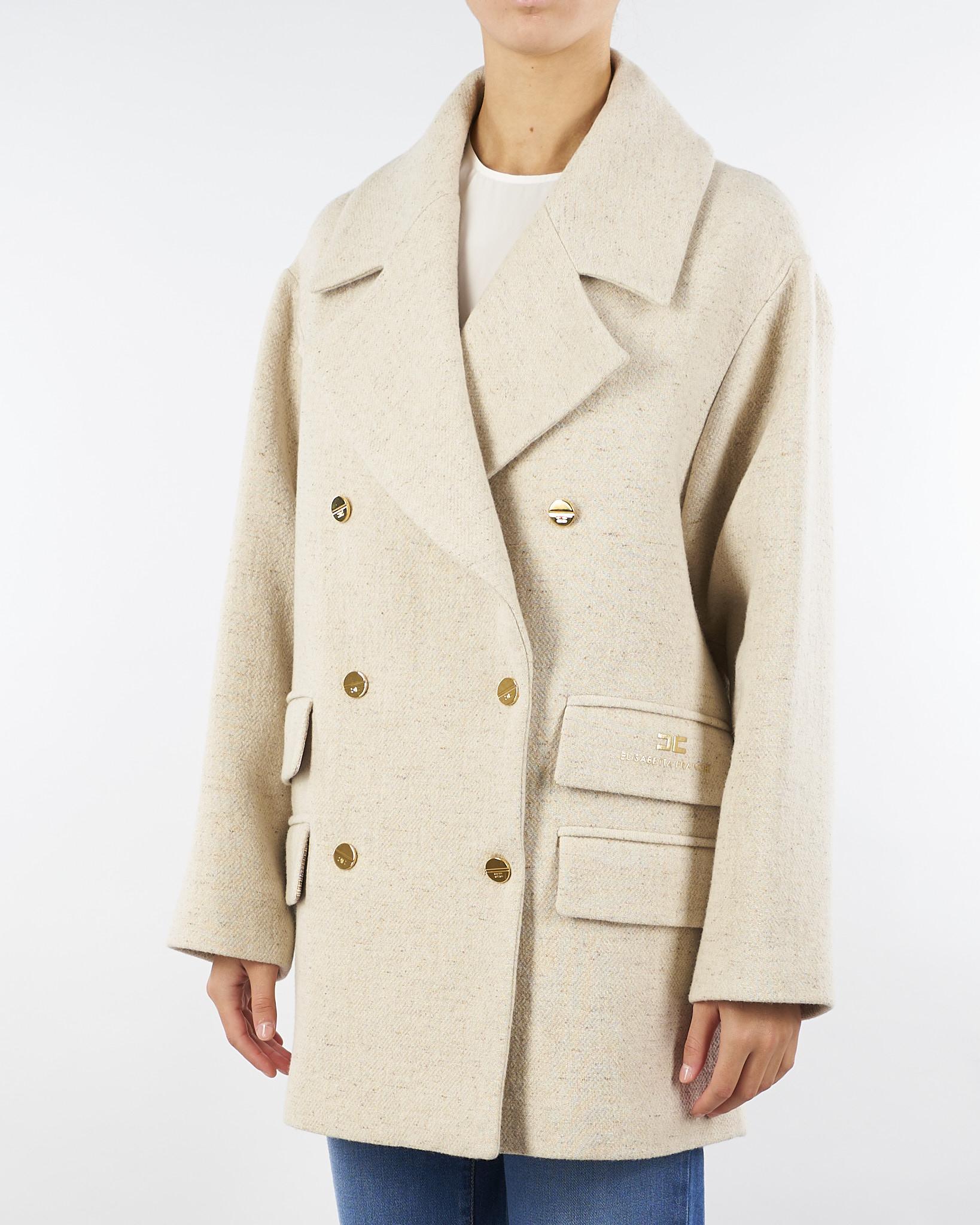 Caban Milk in panno di lana CP01156E2 DZ9 ELISABETTA FRANCHI 