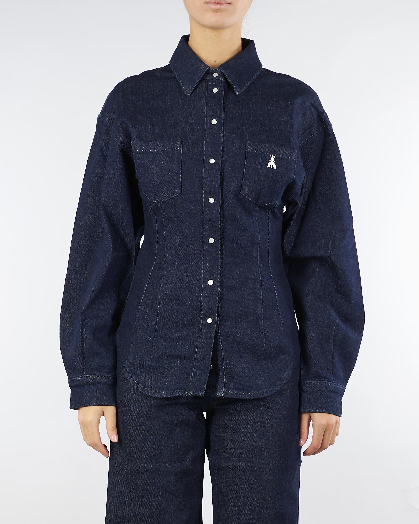 Camicia Denim di jeans con maniche baloon<BR/> 8C0795D113 CA74 PATRIZIA PEPE 