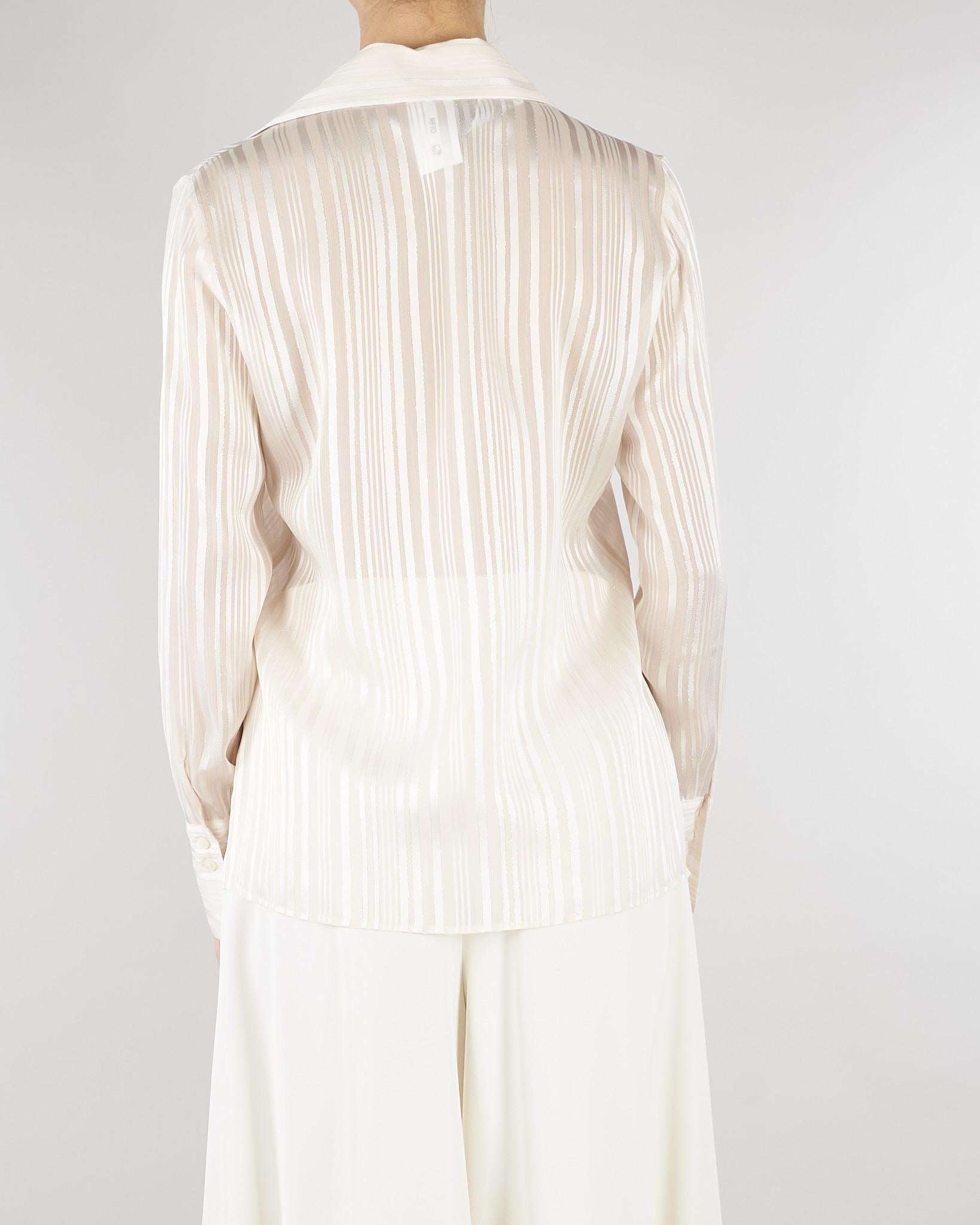 Camicia Champagne con texture a righe PBPDONNOLA 1 PENNY BLACK 