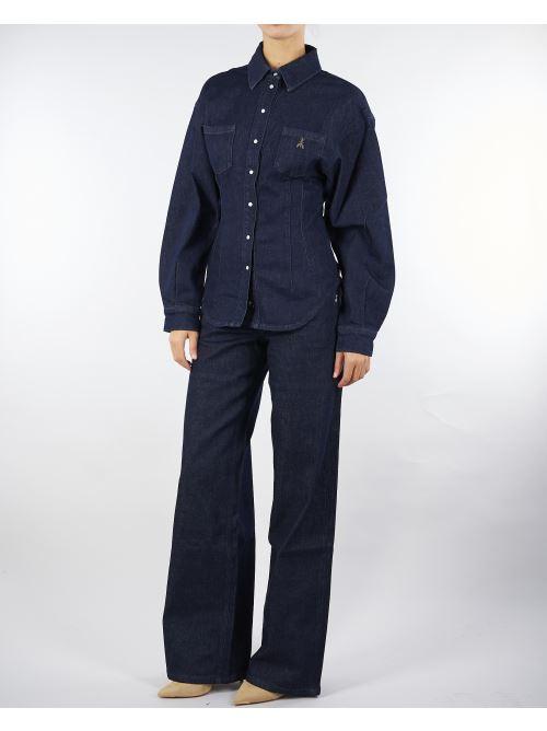 Jeans Denim a palazzo con bottoni 8P0719D113 CA74 PATRIZIA PEPE 