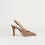 Slingback Tabacco in suede con micro borchie 7530 1 FRANCESCO SACCO 
