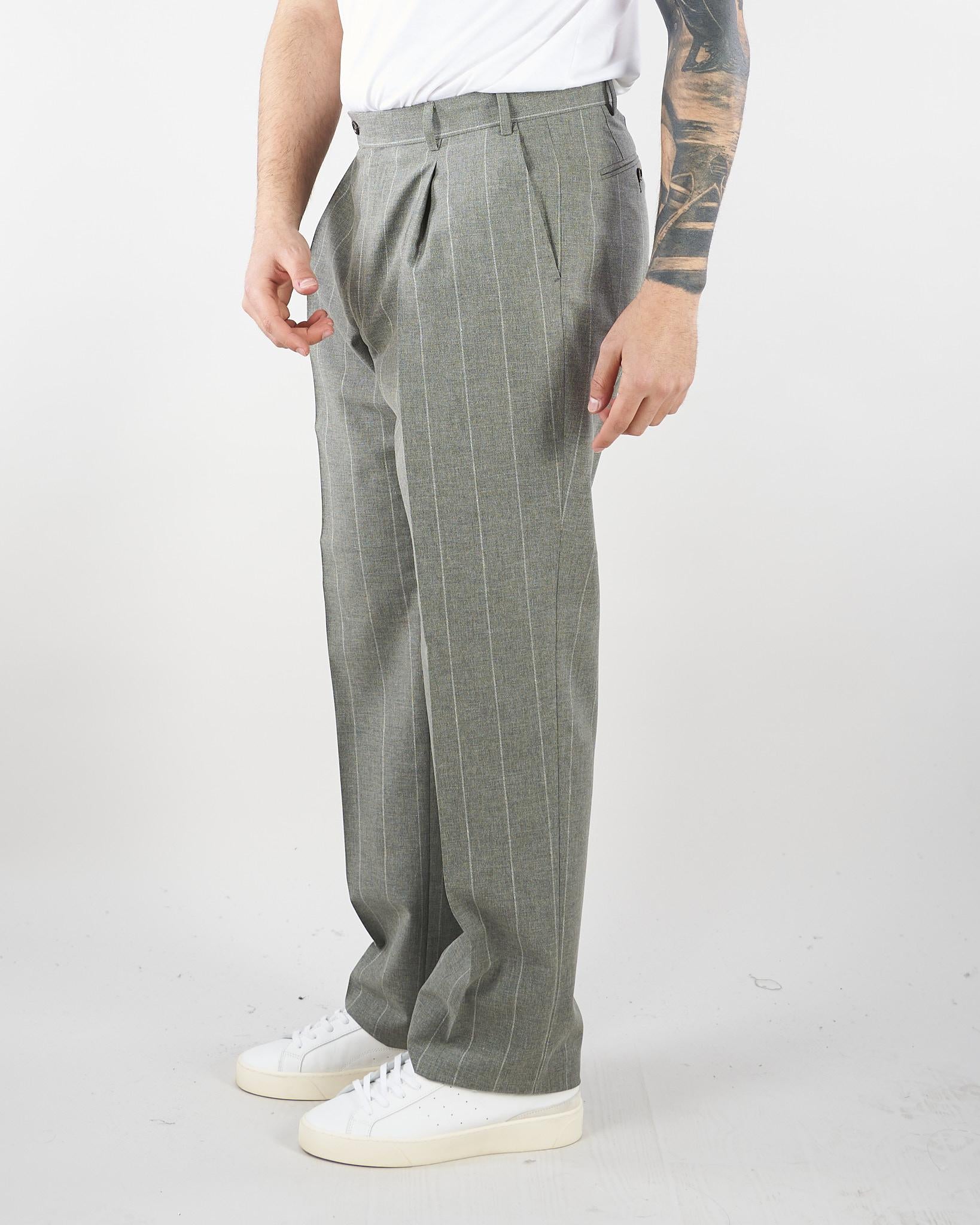 Abito Verde gessato doppiopetto 27NZ112767270 50 CORNELIANI 