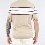 Maglia Sabbia a righe in cotone ice crèpe