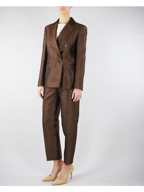 Pantalone Marrone in shantung MSTZINCO 2 MAX MARA STUDIO 