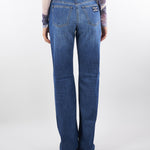 Jeans a palazzo con dettagli logo PJ09I56E2 104 ELISABETTA FRANCHI 