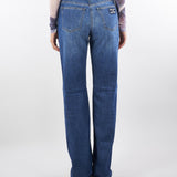 Jeans a palazzo con dettagli logo PJ09I56E2 104 ELISABETTA FRANCHI 