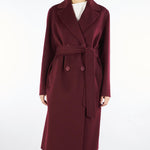Cappotto a vestaglia Bordeaux in pura lana e cashmere CANNETI 30 MAX MARA STUDIO 