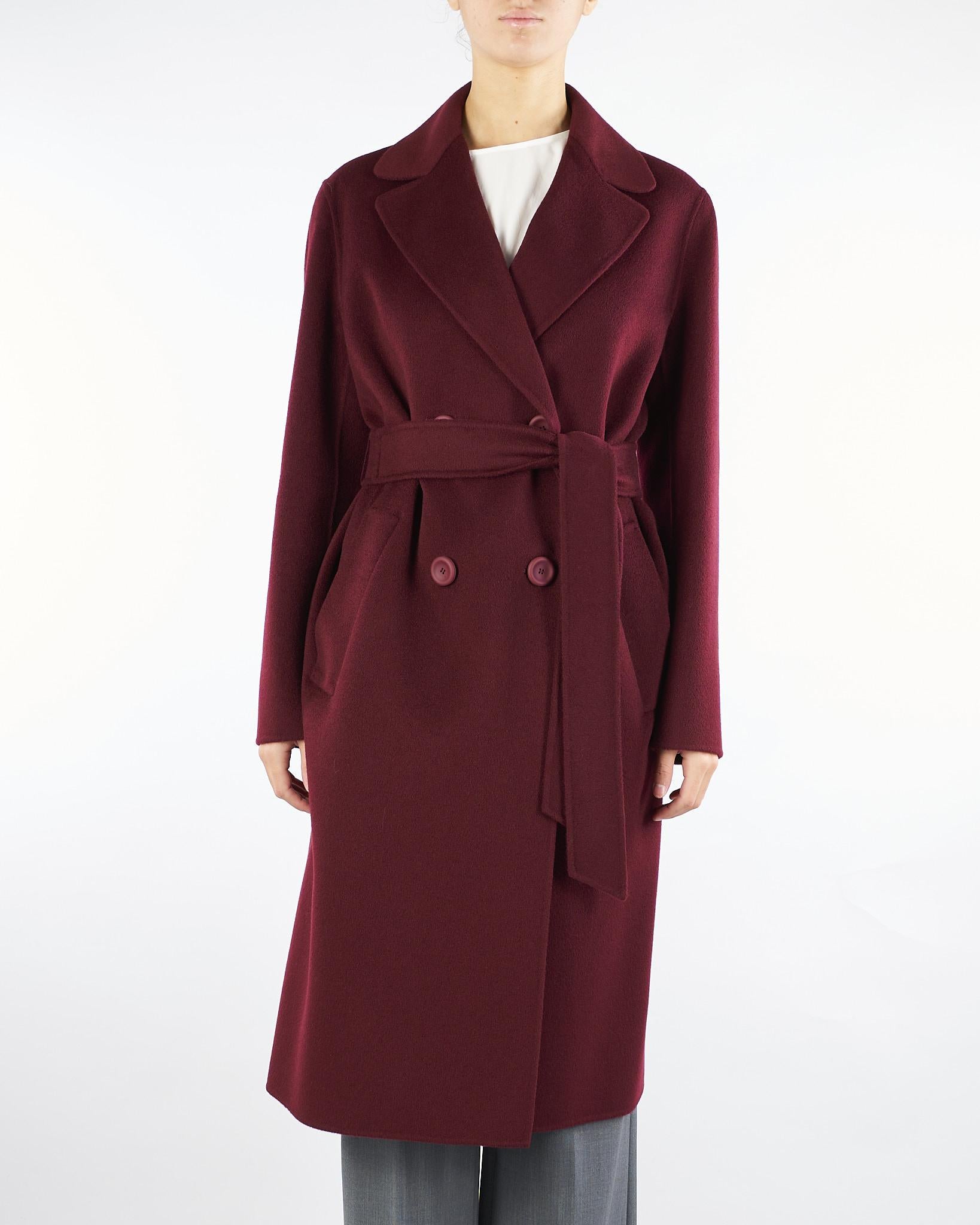 Cappotto a vestaglia Bordeaux in pura lana e cashmere CANNETI 30 MAX MARA STUDIO 