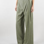 Pantalone Verde Ampio con Cinturino TAB0092 17 VICOLO 
