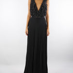 Abito Nero Red Carpet in tulle e jersey con cristalli ABR1957E2 110 ELISABETTA FRANCHI 