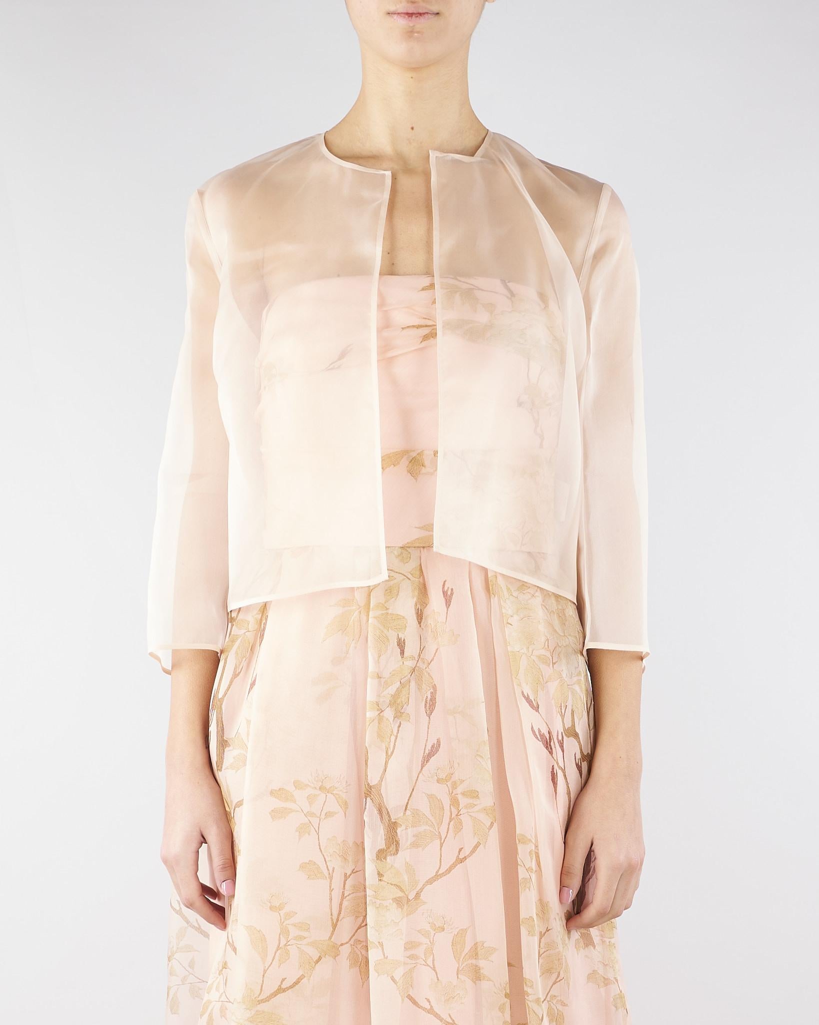 Giacca Cipria crop in organza di seta MSEABITATA 64 MAX MARA STUDIO 