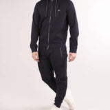 Felpa con cappuccio e zip in tessuto punto Roma Emporio Armani