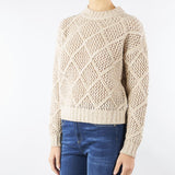 Maglia boxy Beige in lana e cachemire con paillette ELLADE 1 MAX MARA STUDIO 