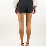 Shorts in crêpe stretch con morsetto Elisabetta Franchi