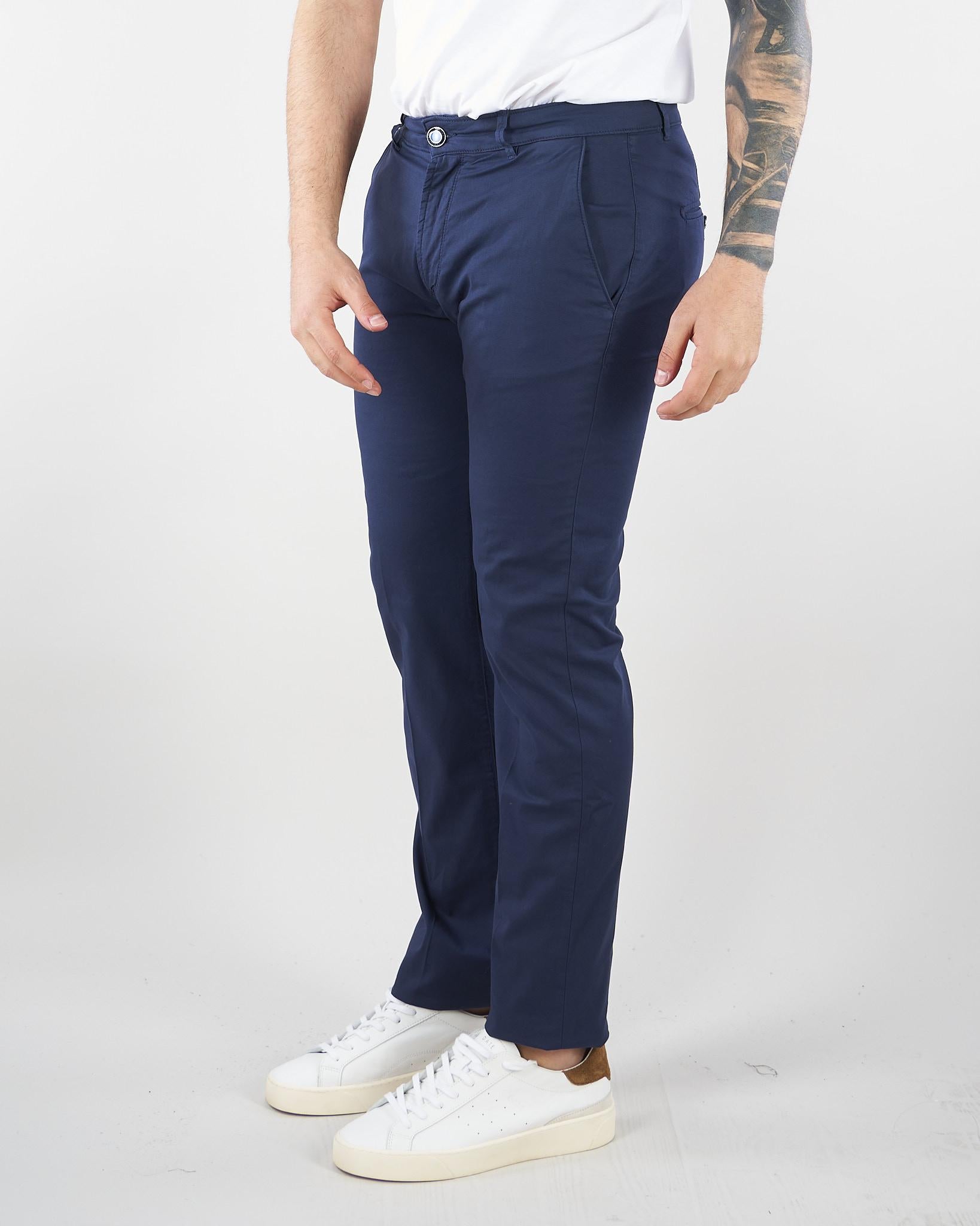 Pantalone Blu in cotone con tasche america CHINOSREY17T246 892 CAMOUFLAGE 