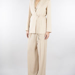 Giacca Beige con cintura GI00901TVIS0025 V0778 SIMONA CORSELLINI 