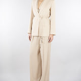 Giacca Beige con cintura GI00901TVIS0025 V0778 SIMONA CORSELLINI 