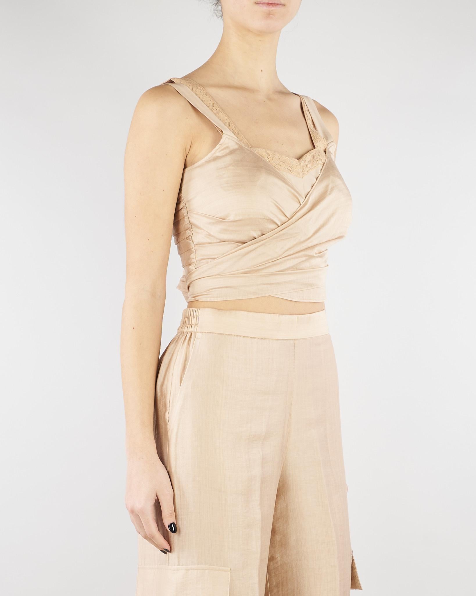 Top Beige con pizzo RA6064T486A 61212 BLUGIRL 