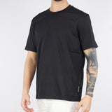 T-shirt basic Nero in jersey lucido
