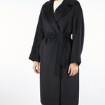 Cappotto Nero midi doppiopetto in lana Resina RESINA 13 MAX MARA WEEKEND 