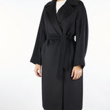 Cappotto Nero midi doppiopetto in lana Resina RESINA 13 MAX MARA WEEKEND 