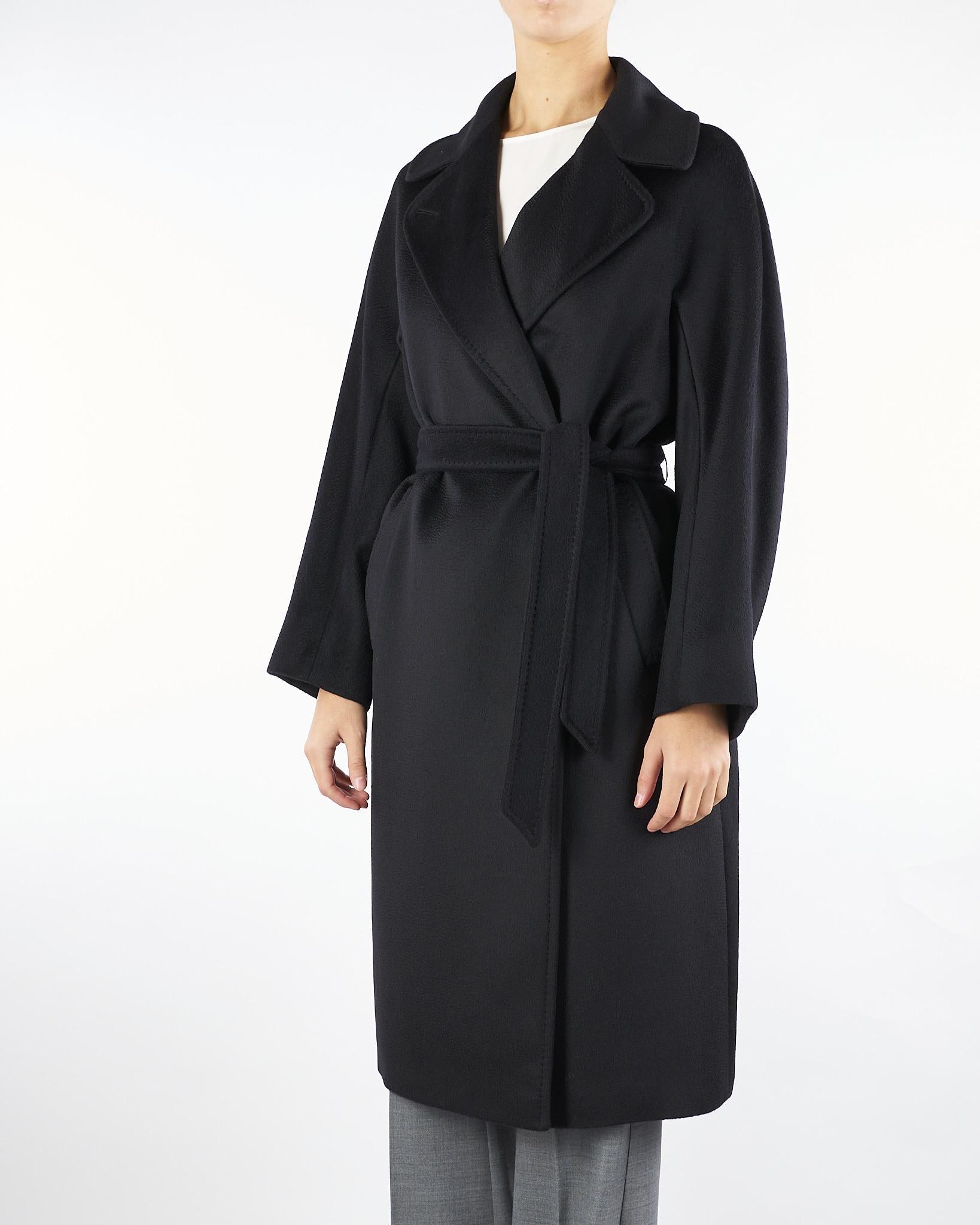 Cappotto Nero midi doppiopetto in lana Resina RESINA 13 MAX MARA WEEKEND 