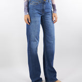 Jeans a palazzo con dettagli logo PJ09I56E2 104 ELISABETTA FRANCHI 