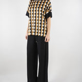 Pantalone Nero in jerey D2501100 01 CLIPS 