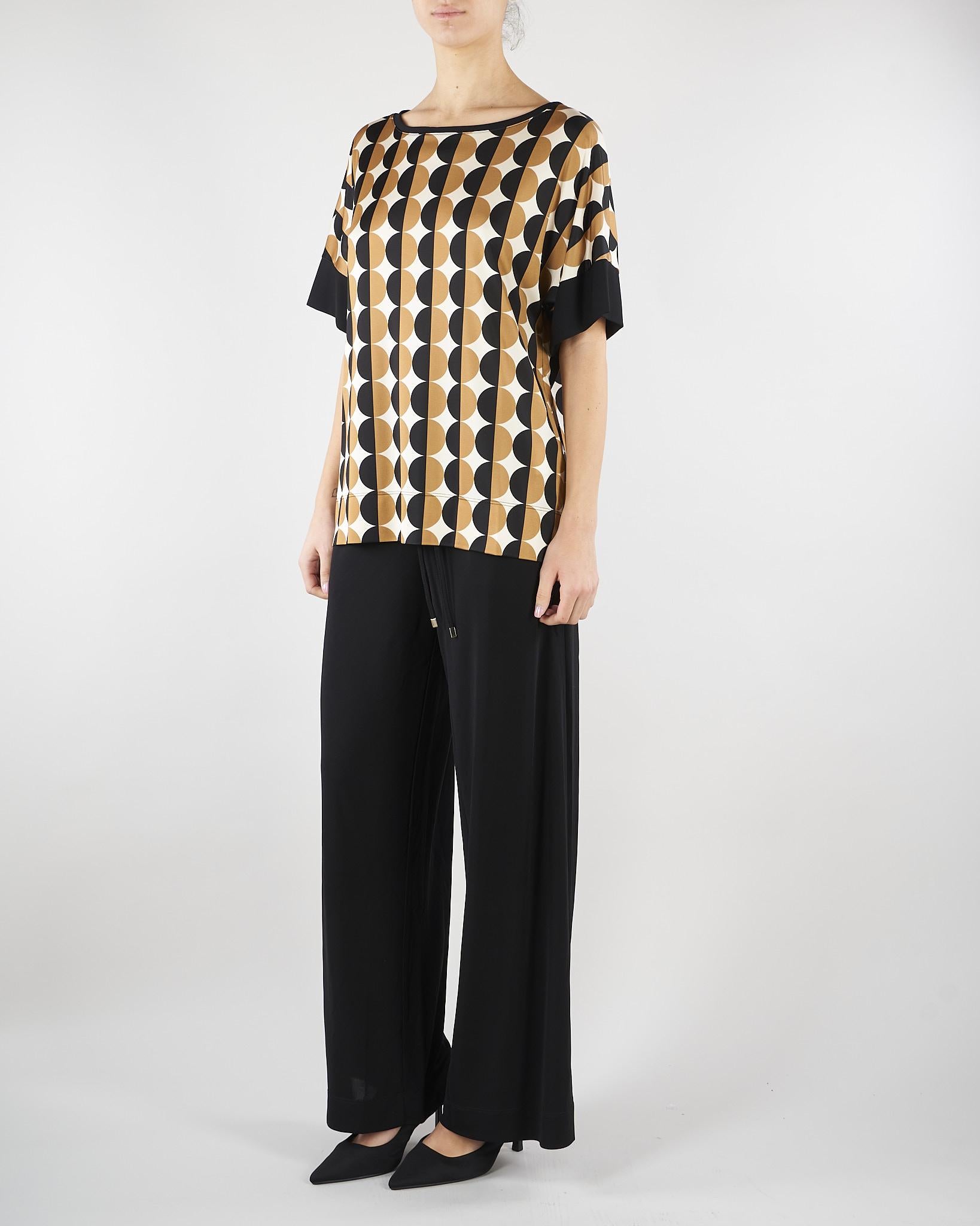 Pantalone Nero in jerey D2501100 01 CLIPS 