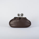 Borsa Marrone Pasticcino Bag medium in nappa lucida MILVANEW 80 MAX MARA WEEKEND 