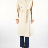 Cappotto Crema  midi doppiopetto in lana Resina RESINA 48 MAX MARA WEEKEND 