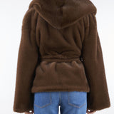 Eco pelliccia Moro con cappuccio ECO030 80 YES LONDON 