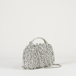 Clutch Argento in metallo con pietre ACA0183 50 ANNA CECERE 