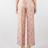 Pantalone ampio Rosa con piences in organza stampata PT1412450272 572 SEVENTY 