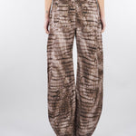 Jeans Cacao in drill con stampa alligatore PJ31D61E2 644 ELISABETTA FRANCHI 