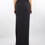 Gonna Nero in crêpe leggero con dettagli smoking GO11156E2 110 ELISABETTA FRANCHI 