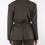 Giacca Moro check con cintura TF0132 85 VICOLO 