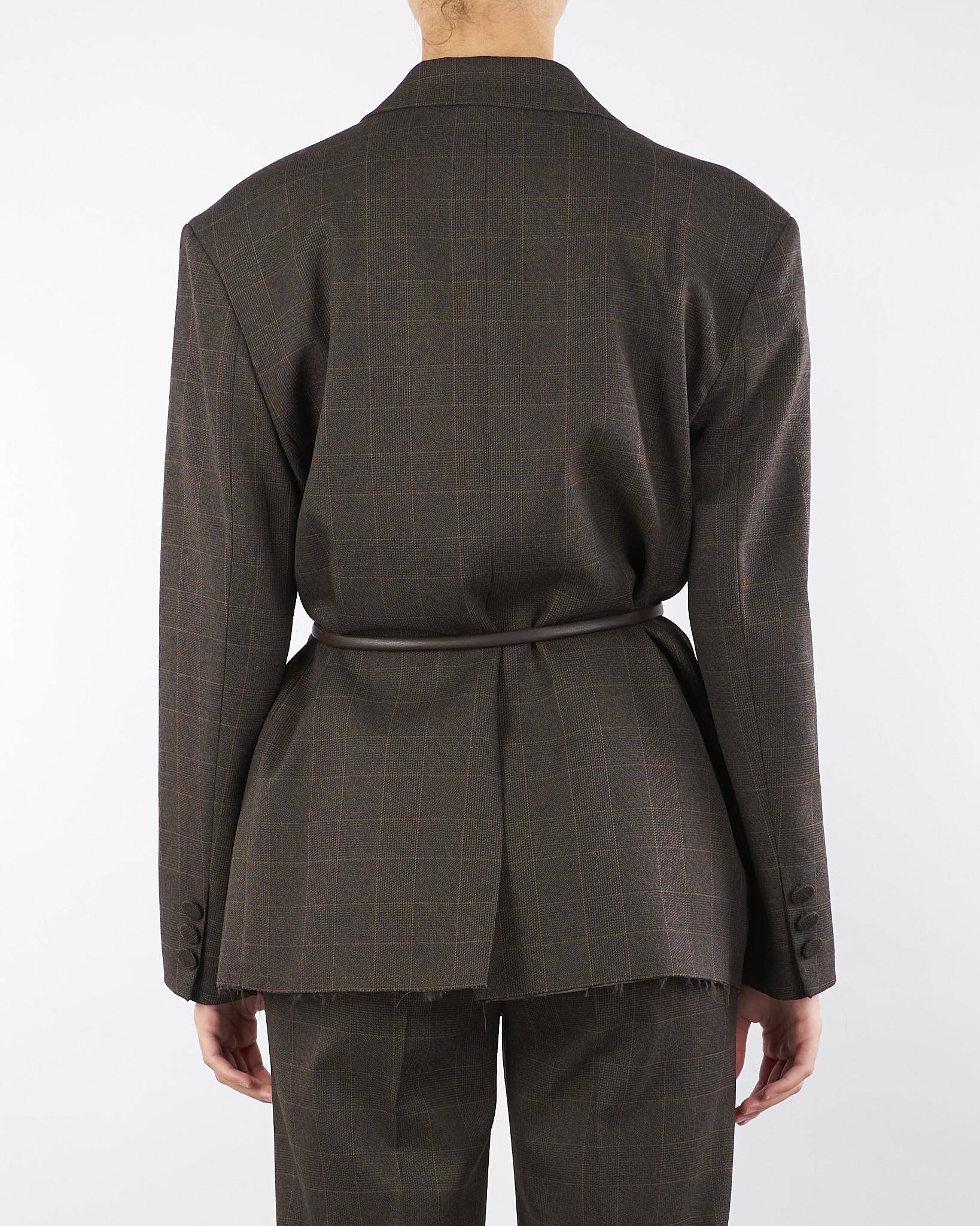 Giacca Moro check con cintura TF0132 85 VICOLO 