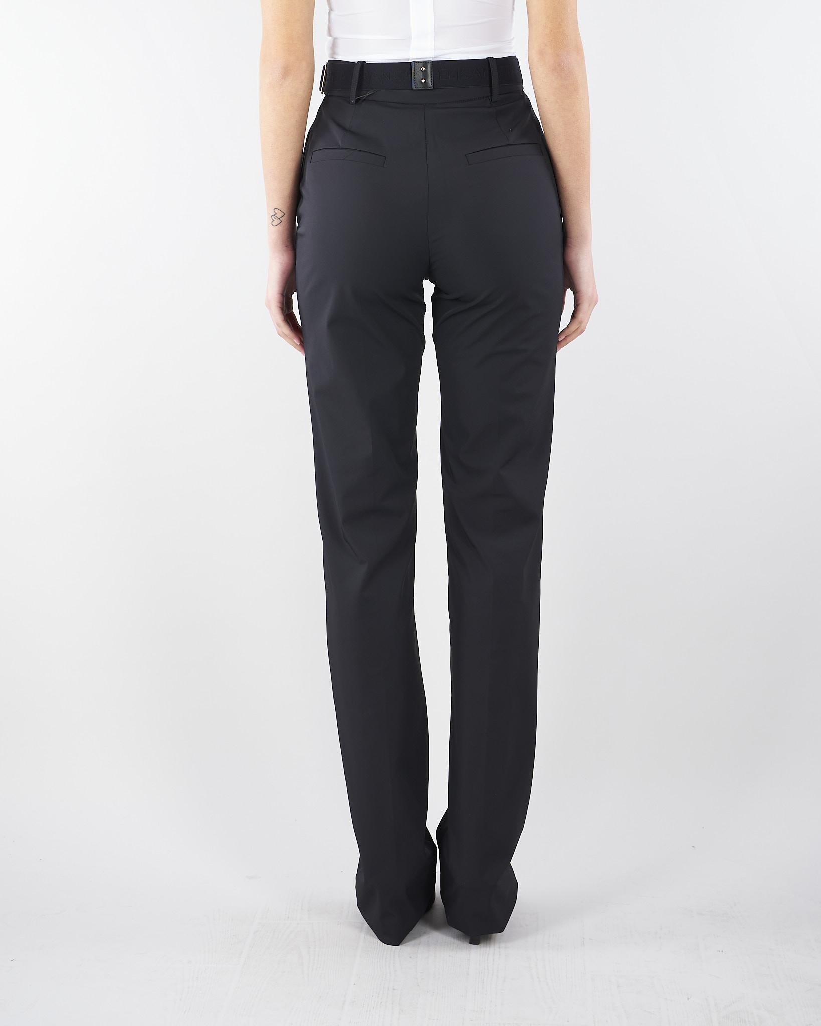 Pantaloni Nero in tessuto tecnico bielastico con cintura PA17261E2 110 ELISABETTA FRANCHI 