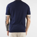 Maglia in filo con profili a contrasto Paolo Pecora