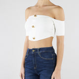 Top in maglia Avorio TK86B62E2 360 ELISABETTA FRANCHI 