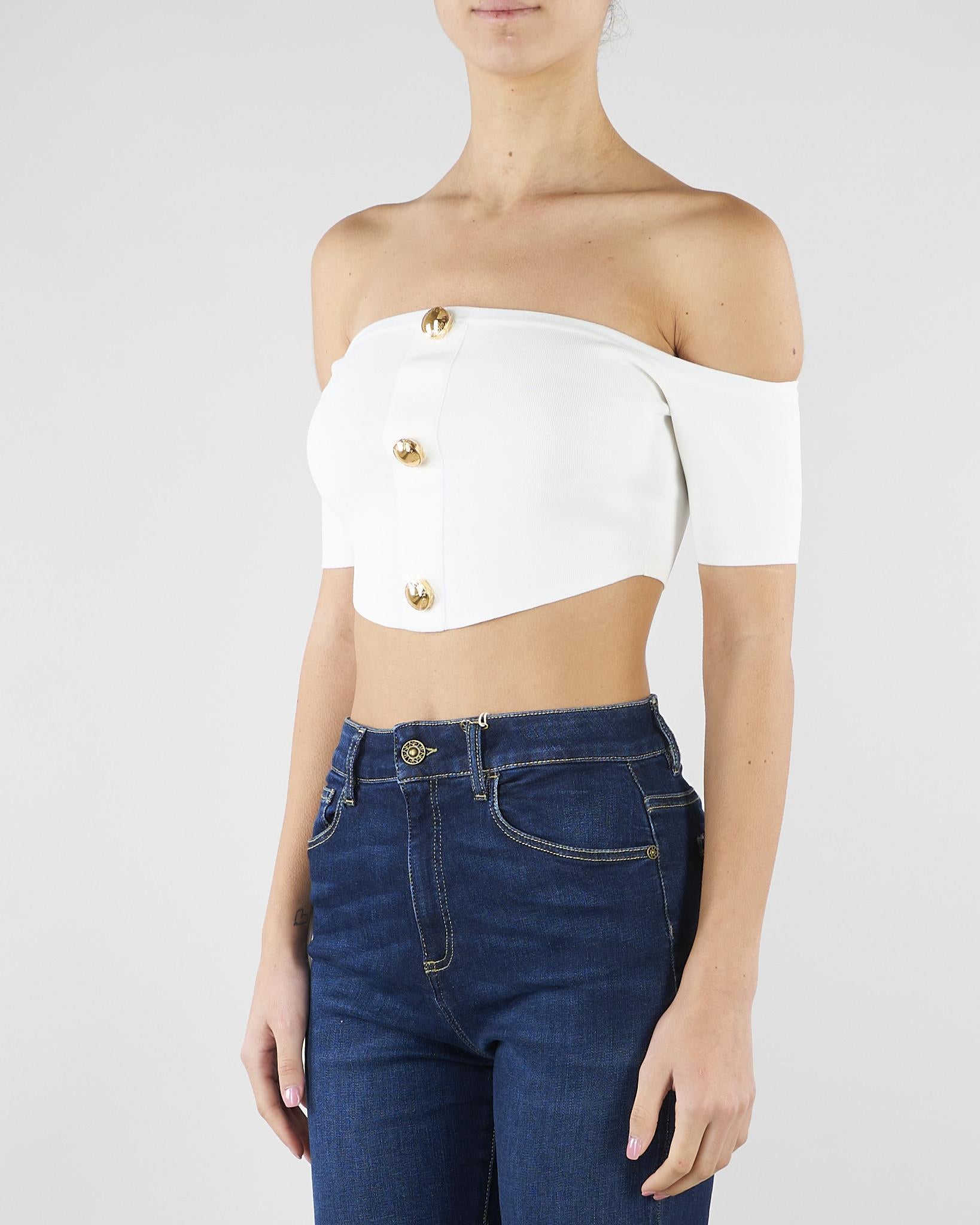 Top in maglia Avorio TK86B62E2 360 ELISABETTA FRANCHI 