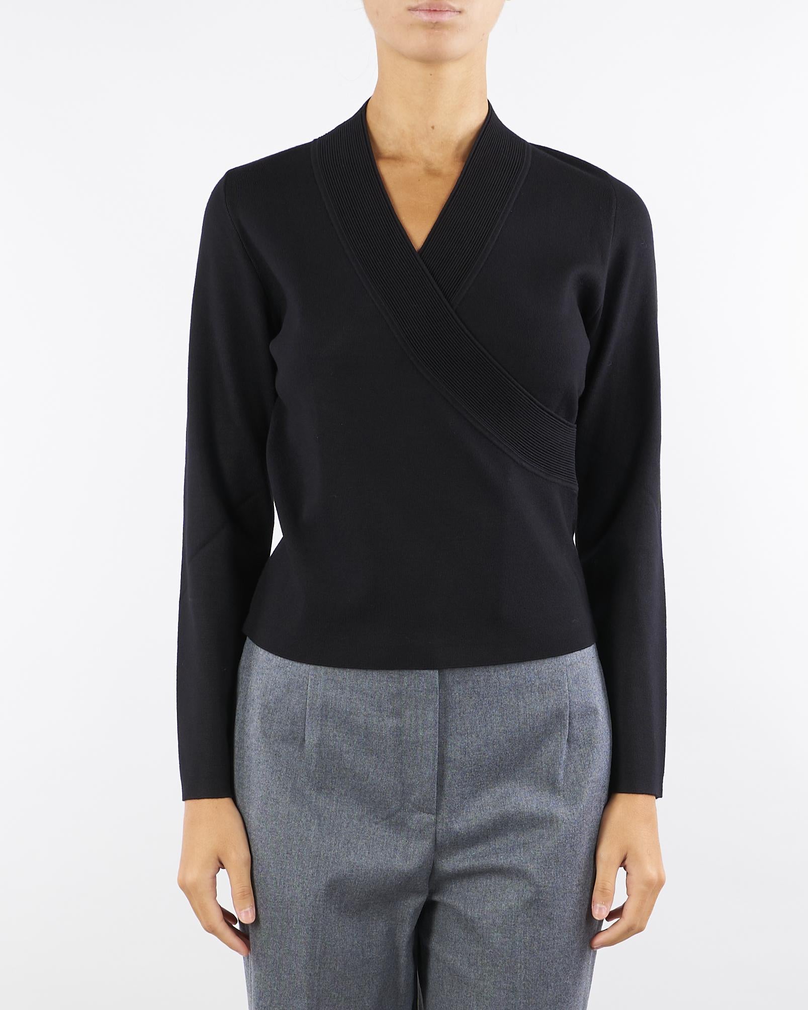 Maglia Nero con incrocio Malesia MALESIA 700 NENETTE 