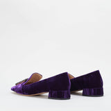 Mocassino in velluto con accessorio Francesco Sacco