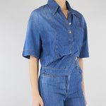 Camicia in Denim crop CAT0101C0400007 V0765 SIMONA CORSELLINI 